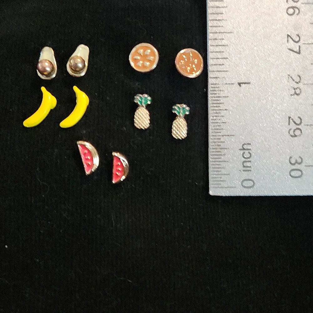 Fruit-Themed Kids Earrings Set